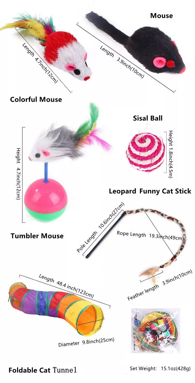 20-Pack Assorted Cat Toys