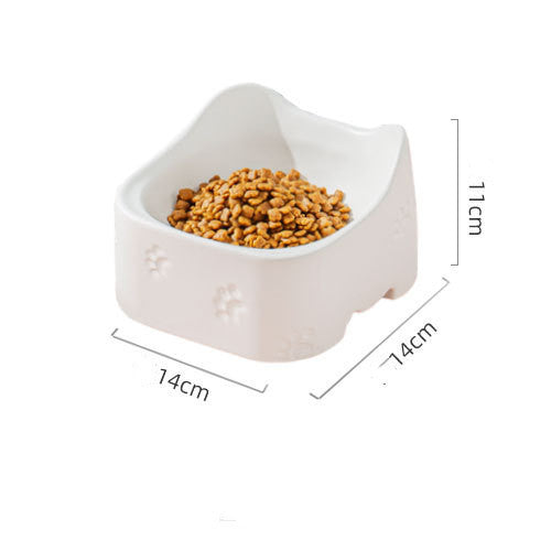 Stylish Ceramic Pet Bowl | 200g Food & 350ml Water Capacity