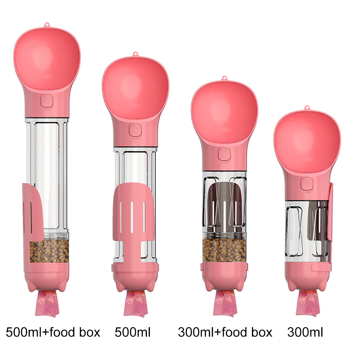 4-in-1 Dog Travel Mug: Water Bottle, Feeder, Poop Scoop & Bag Dispenser