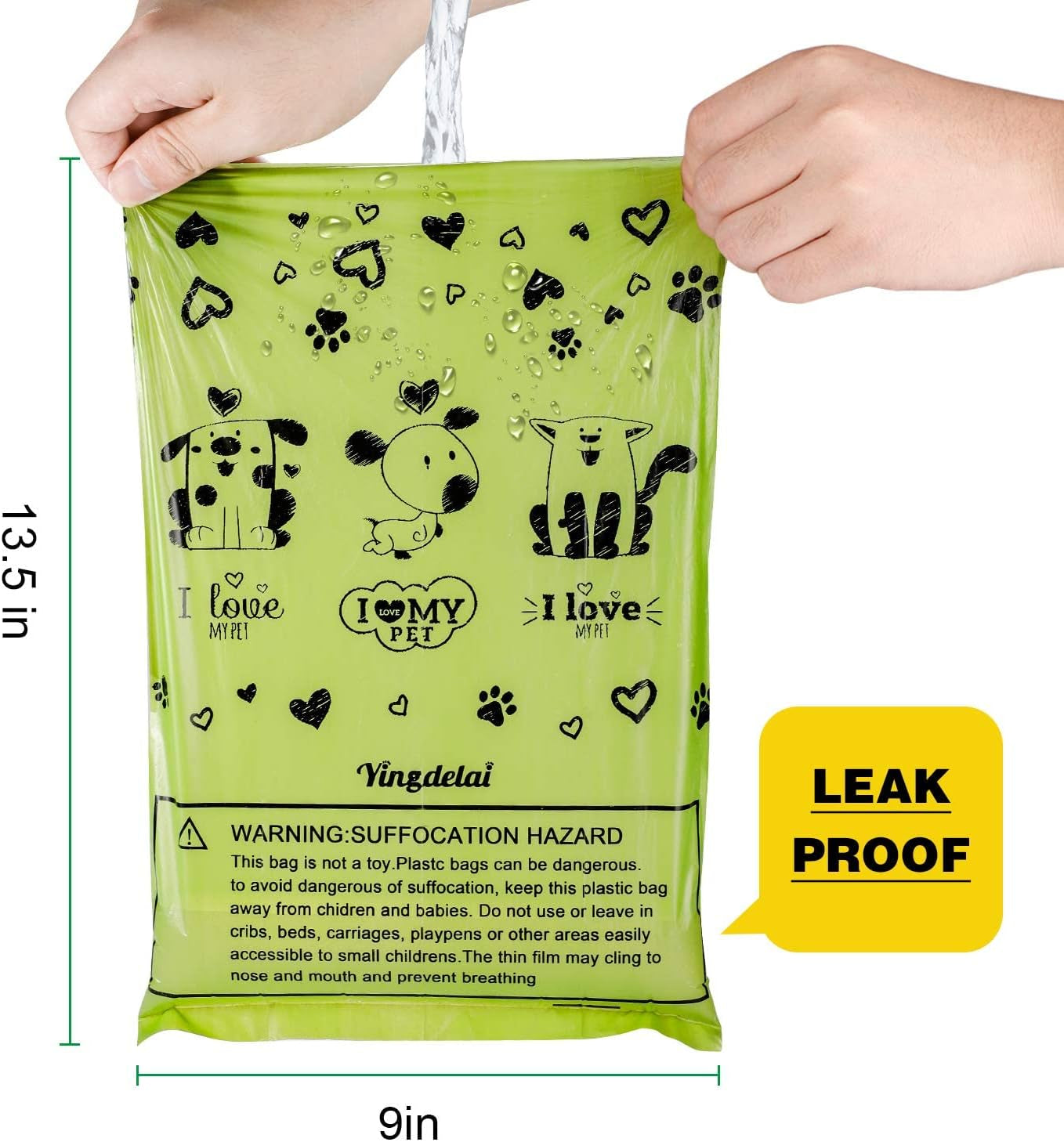 Biodegradable Dog Poop Bags: Eco-Friendly, Extra Thick; Leak-Proof
720 large (13.5”x9”) bags in 4 cute colors. Strong, 100% leak-proof design for all dog sizes. EPI material biodegrades, protecting the environment. Includes dispenser. Multi-use for diapers, trash. 9-month supply. Easy open, travel-friendly. Perfect for stress-free walks with your Biodegradable Dog Poop Bags: 720 Bags Extra Thick Strong Leak Proof Dog Waste Bags for Dogs with 1 Dispenser (4 Mixed Colors Green Blue Yellow Pink)-Scented