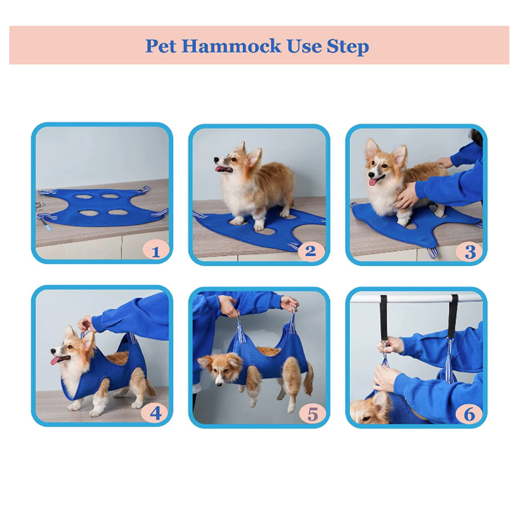Instructions Cat Grooming Restraint Bag with Hammock