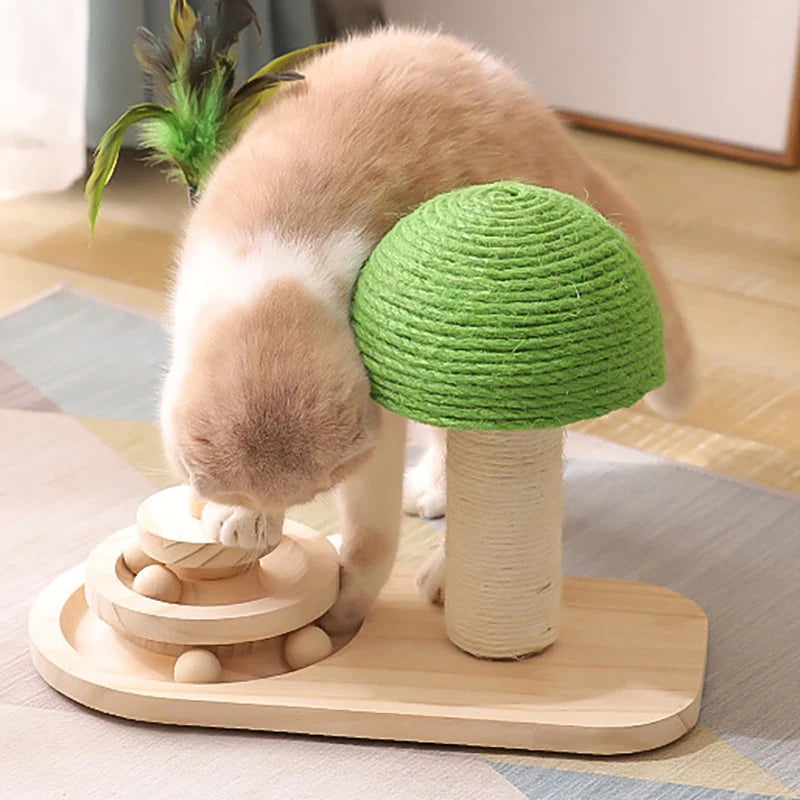 Cat Tree with Scratching Post and Toys | Interactive Kitty Tower