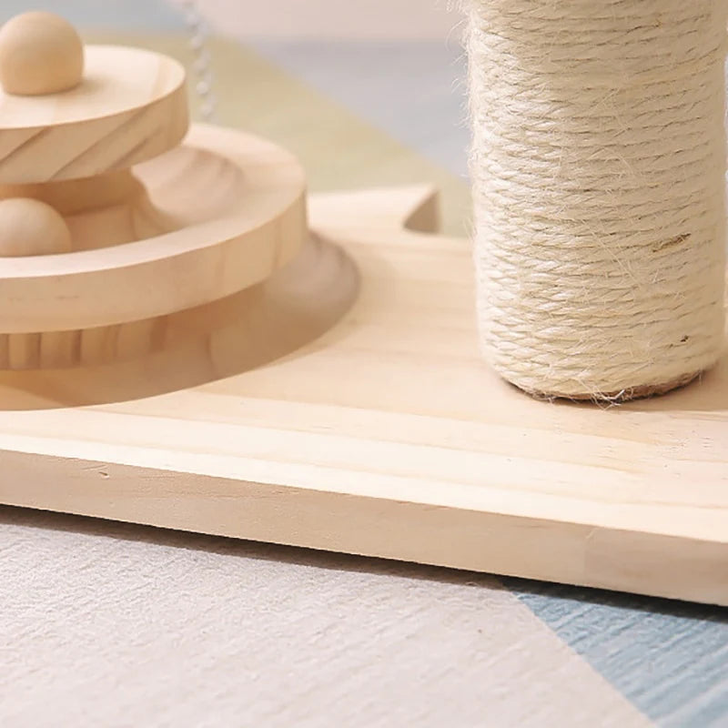 Cat Tree with Scratching Post and Toys | Interactive Kitty Tower