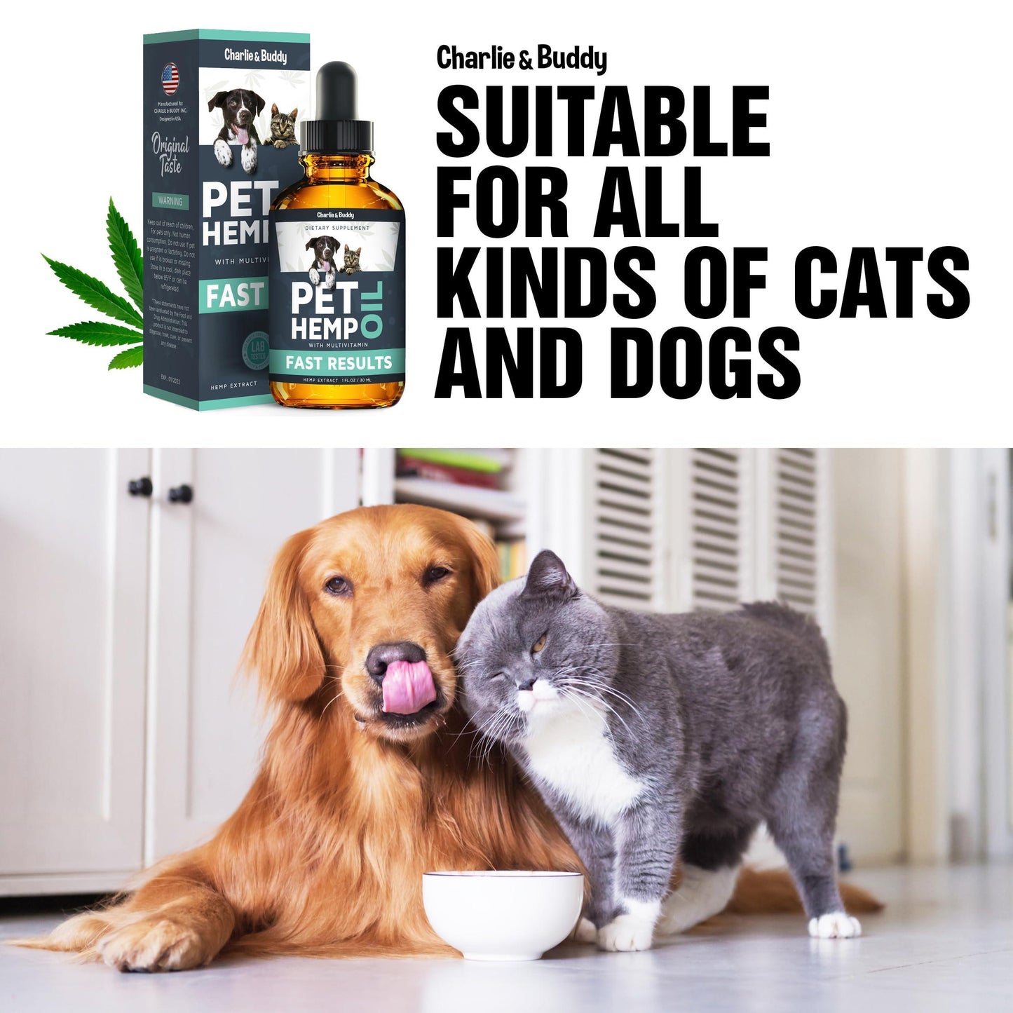 Hemp Harmony Pet Oil: Boosts mood, eases inflammation, supports joints, aids digestion, stimulates appetite, soothes skin, and promotes sleep. Natural wellness for your furry friend!