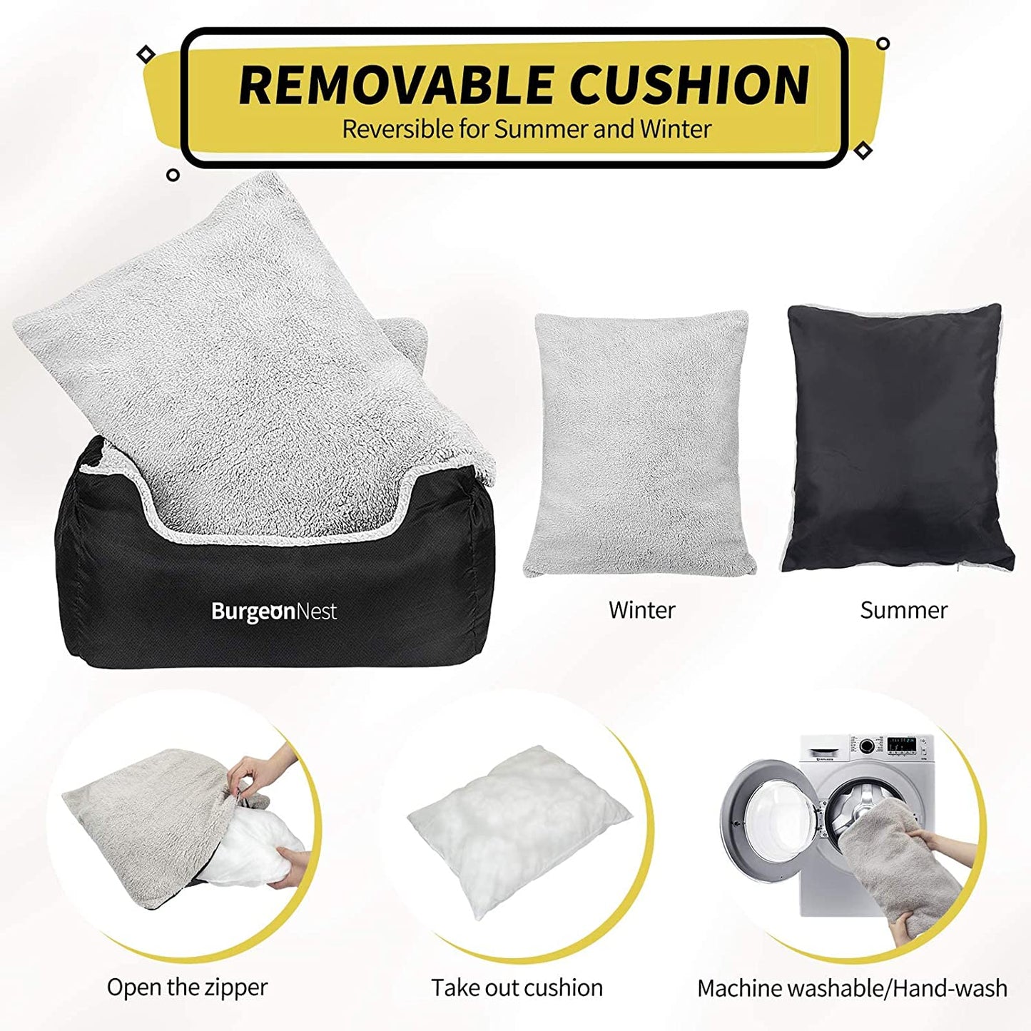 Cozy Cruiser Pet Car Seat: Durable, washable, and secure. Features adjustable straps, easy installation, storage pockets, and reversible cushion. Fits most vehicles.