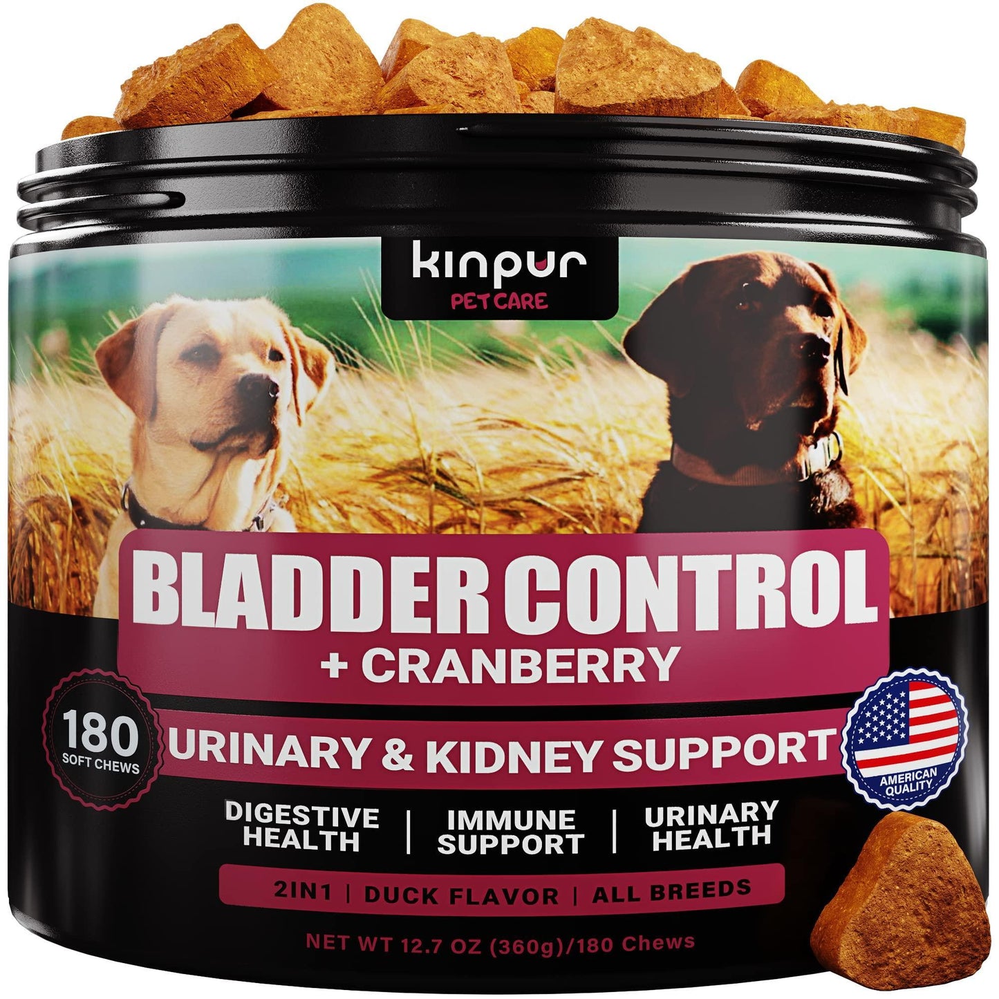 Cranberry Chews for Dogs support urinary, bladder, and kidney health while boosting immunity and digestion. Made with natural, allergen-free ingredients!
