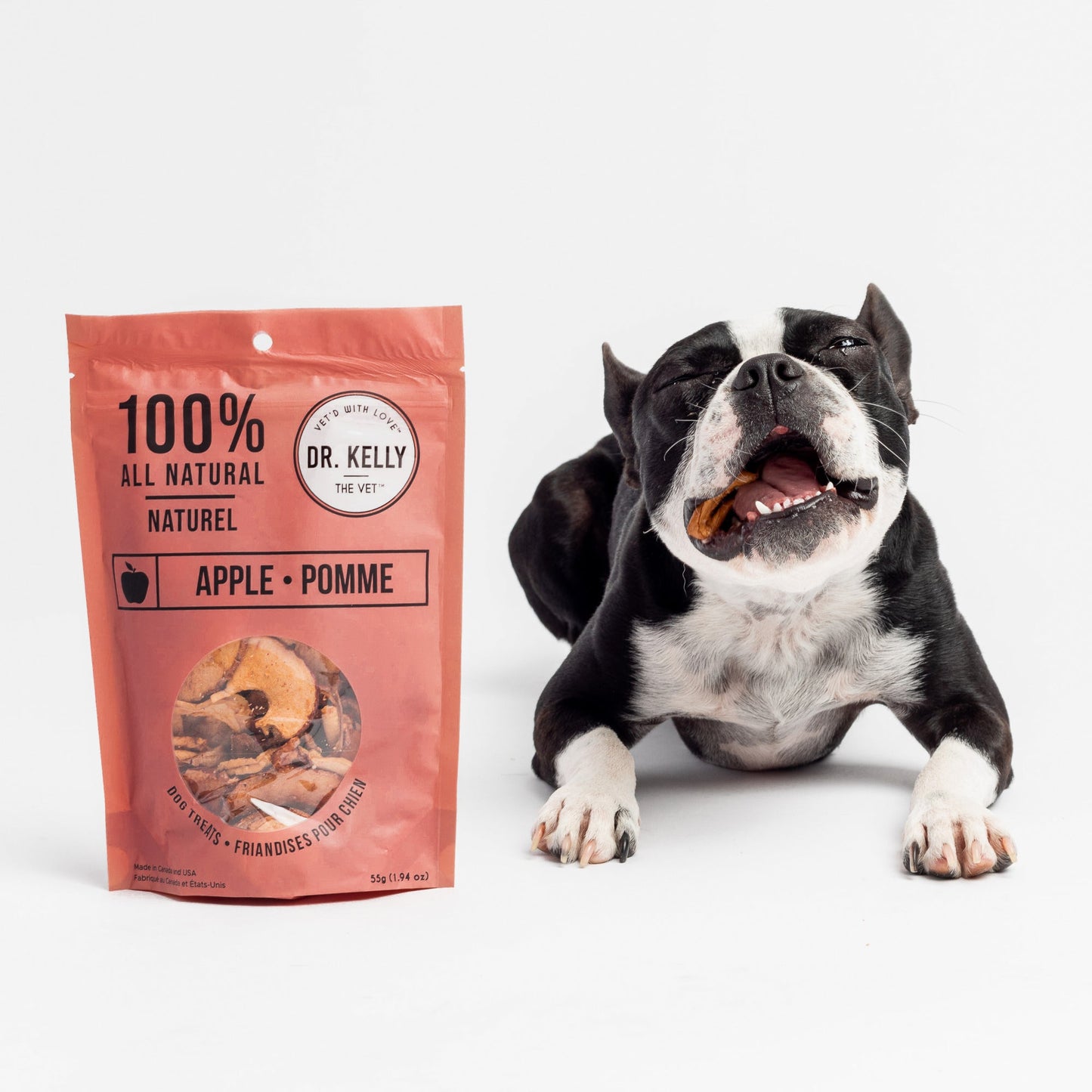 Dr. Kelly The Vet All-Natural Apple Dog Treats – 100% Apple, Healthy Treats