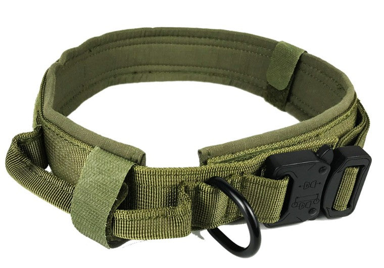 Heavy-Duty Dog Collar with Handle – Durable, Adjustable, and Comfortable for Medium & Large Dogs