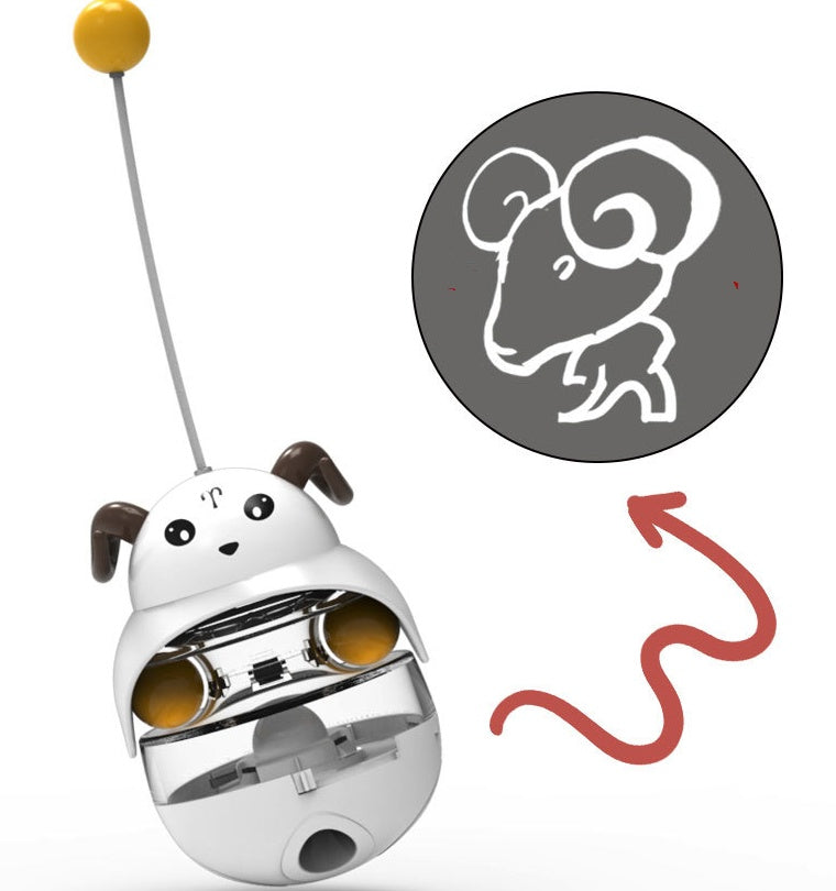 Interactive Treat-Dispensing Cat Tumbler Toy: 4 Animal Shapes