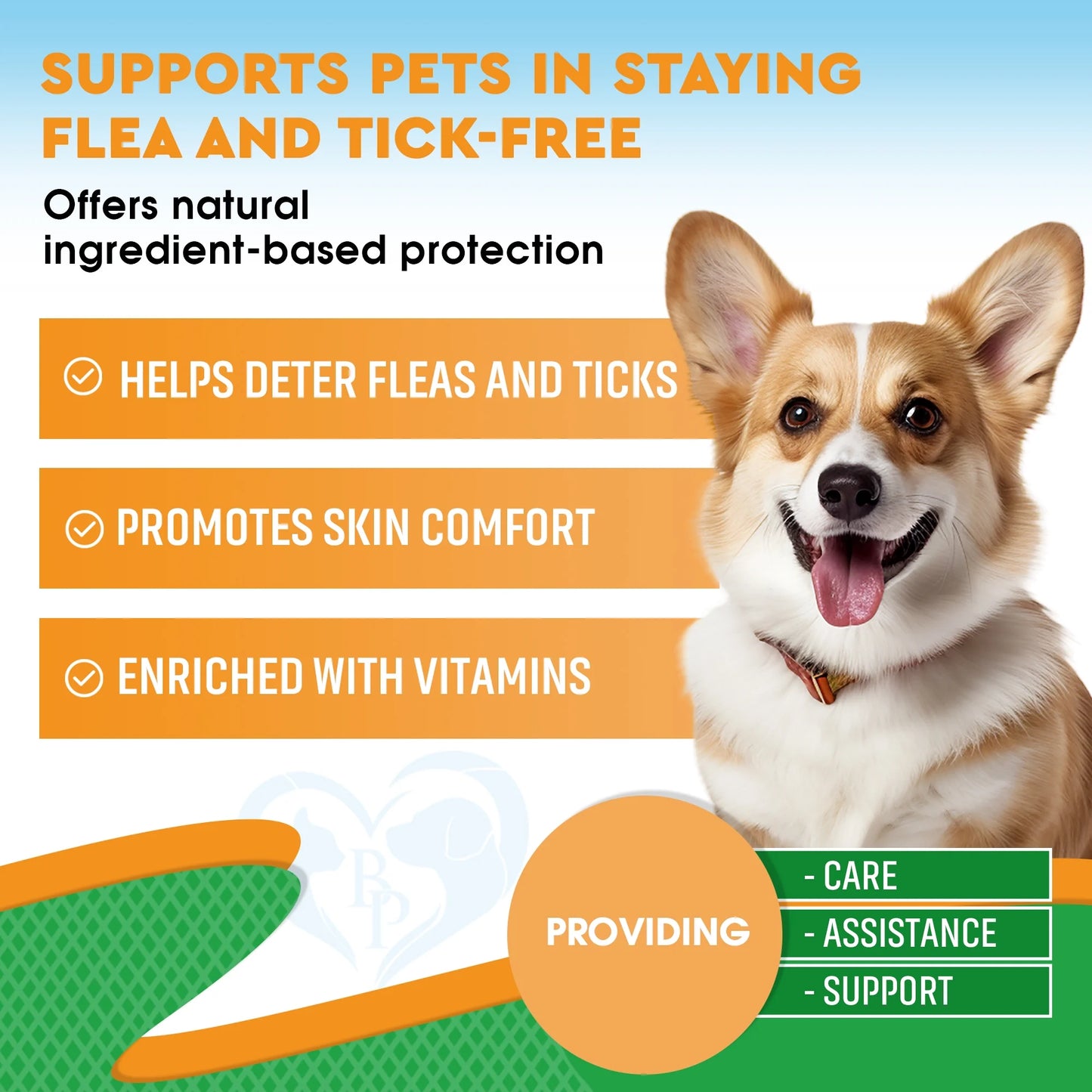 Pet Flea & Tick Multivitamin: Oral Supplement for Dogs & Cats