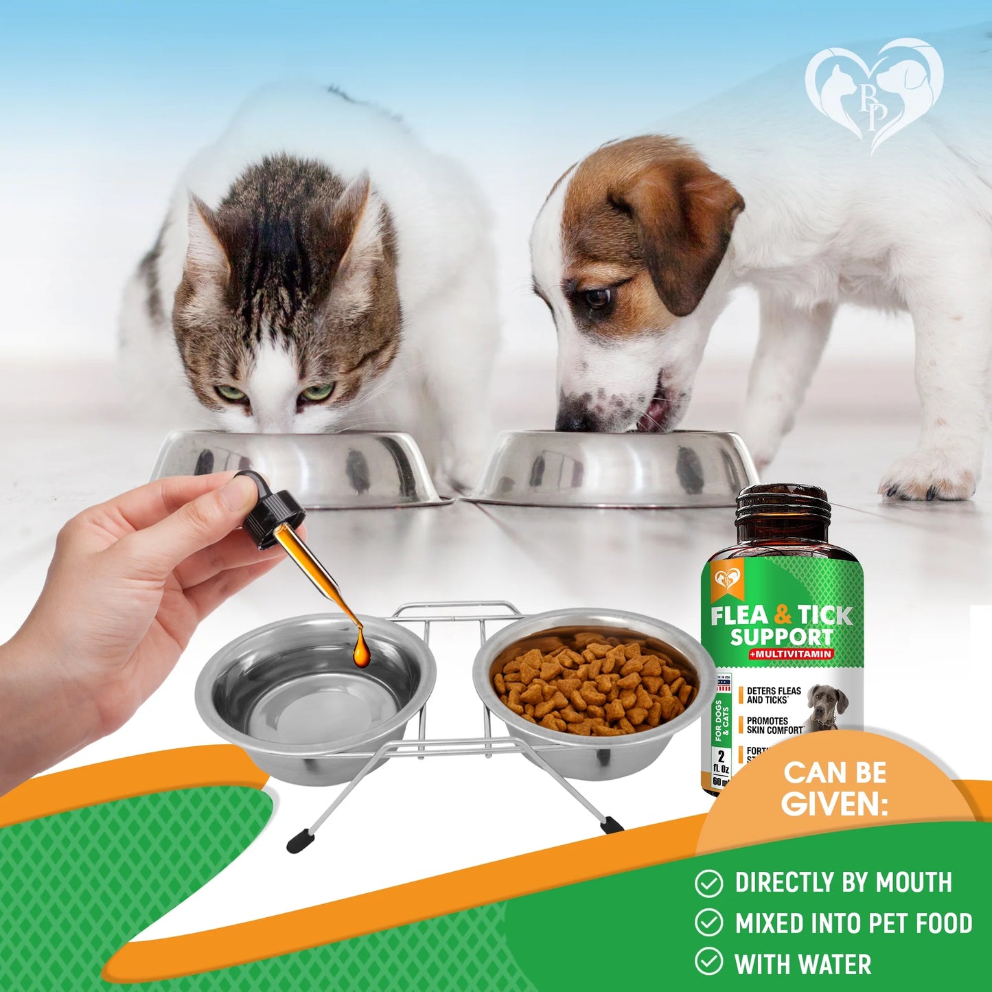 Pet Flea & Tick Multivitamin: Oral Supplement for Dogs & Cats