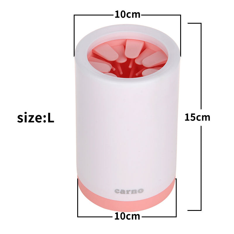 Portable Pet Paw Cleaner Cup with Soft Silicone Brush