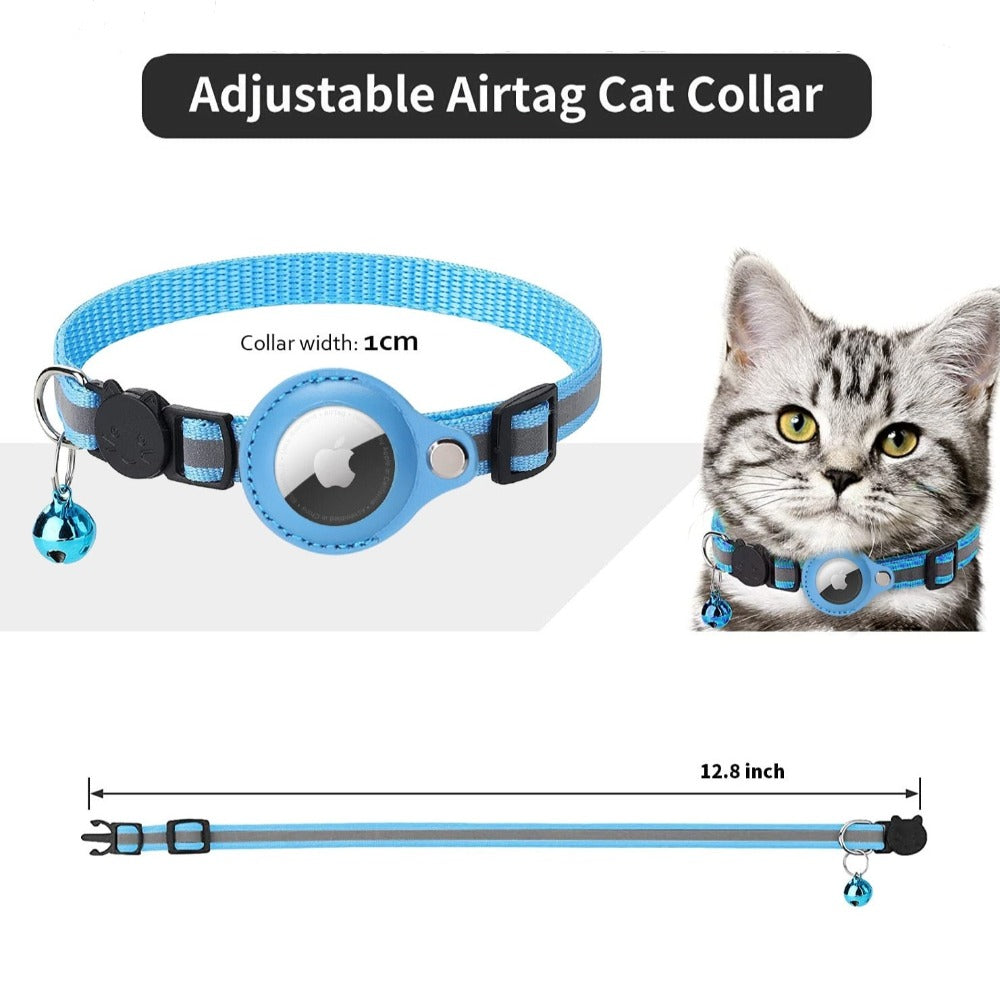Reflective Airtag Case Collar – Keep Your Pets Safe and Stylish!