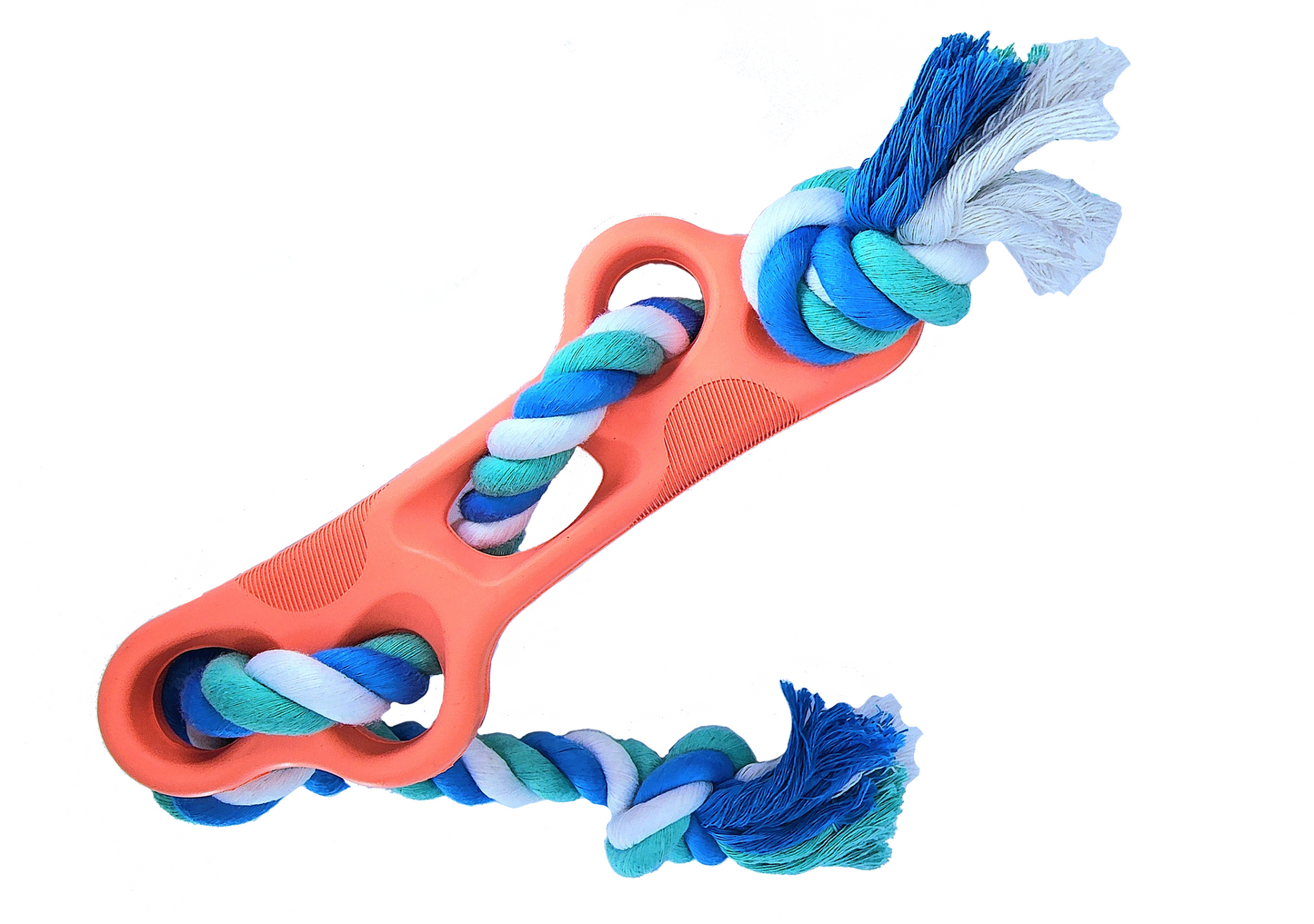 Rubber Bone with Rope – Interactive Chew Toy for Dogs