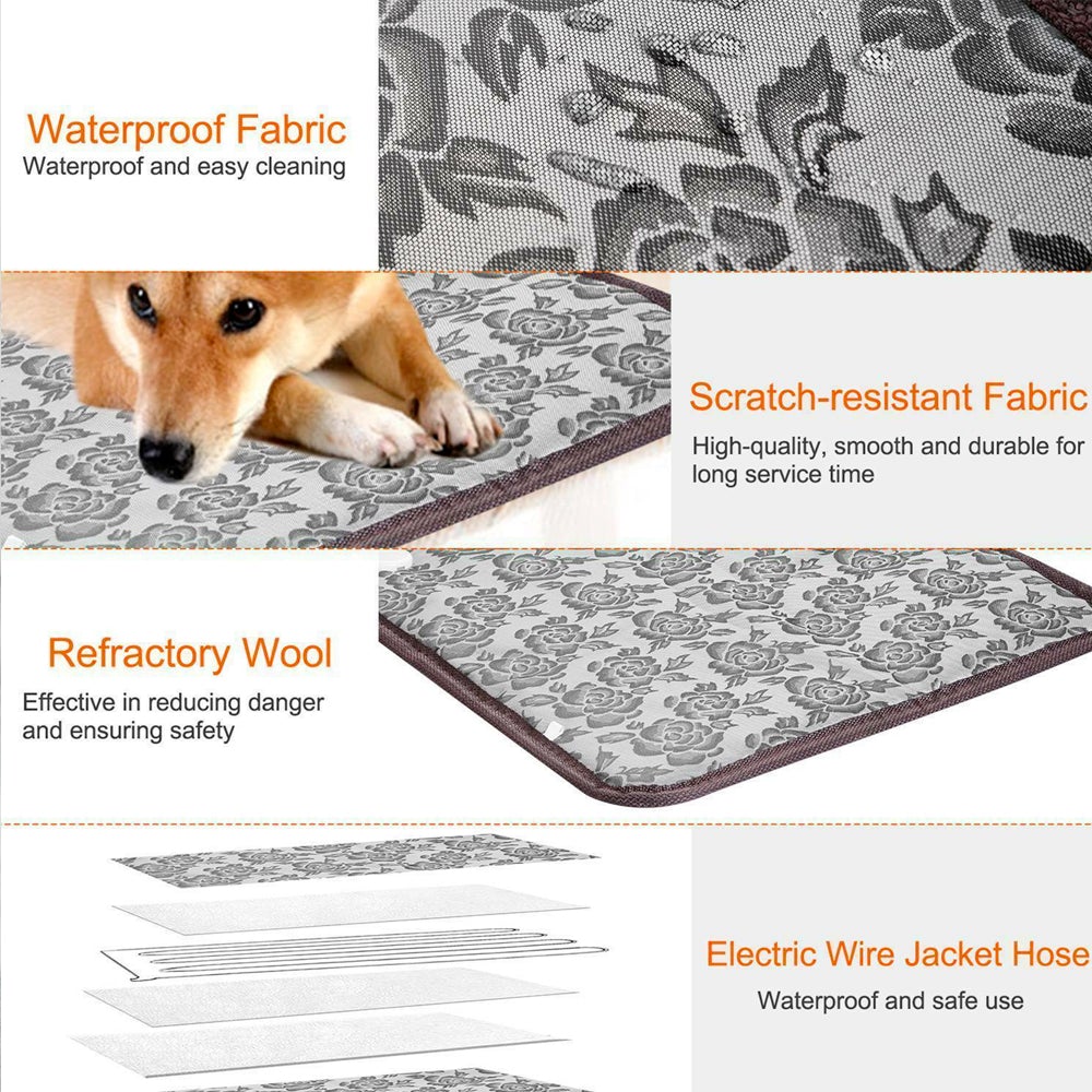 Self-Heating Thermal Pet Bed – Portable, Non-Electric Warming Pad for Cats & Dogs