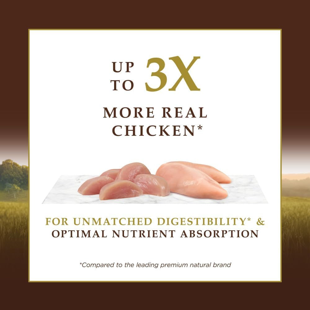 Instinct Ultimate Protein Grain-Free Cage-Free Chicken Dry Cat Food offers 95% protein from real chicken, unmatched digestibility, raw-coated kibble, and no grains or artificial additives. It includes probiotics, omegas, and antioxidants for digestive, skin, coat, and immune health.