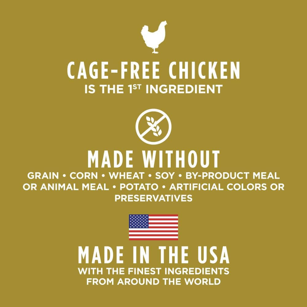 Instinct Ultimate Protein Grain-Free Cage-Free Chicken Dry Cat Food offers 95% protein from real chicken, unmatched digestibility, raw-coated kibble, and no grains or artificial additives. It includes probiotics, omegas, and antioxidants for digestive, skin, coat, and immune health.