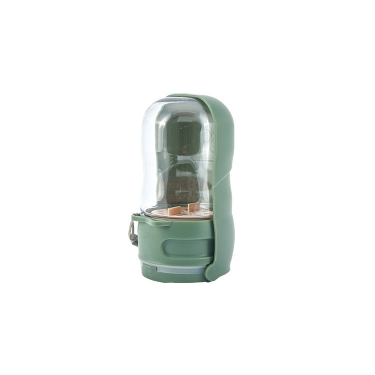 Collapsible 2-in-1 Dog Water Bottle & Food Container for Travel