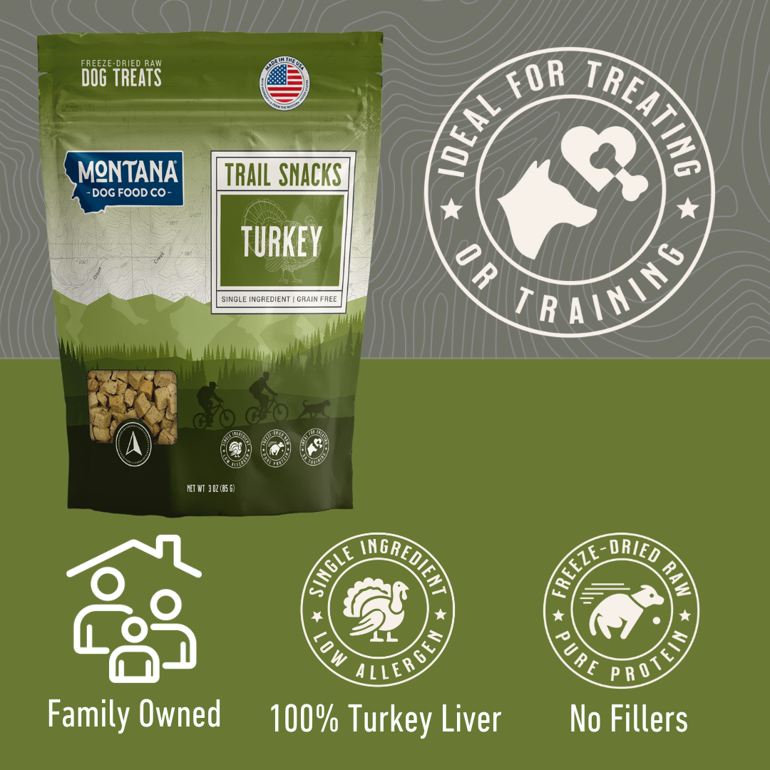 Turkey liver freeze-dried dog treat highlights featuring high-value training reward benefits