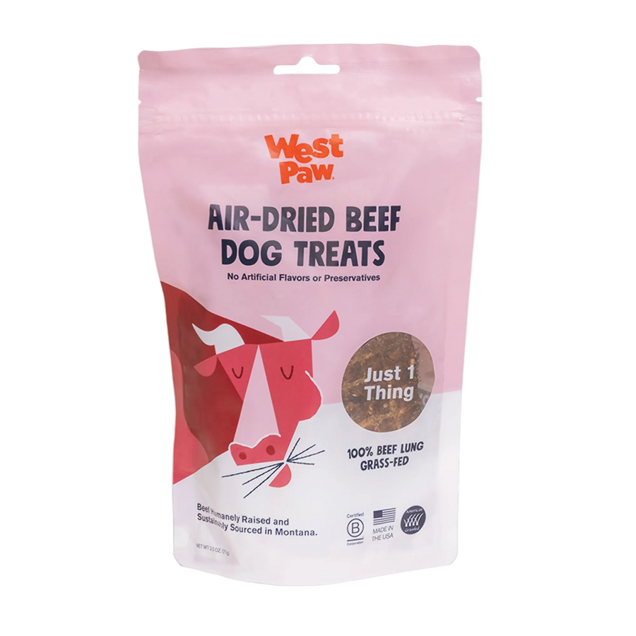 Single Ingredient Dog Treats – Air-Dried Beef Lung | West Paw