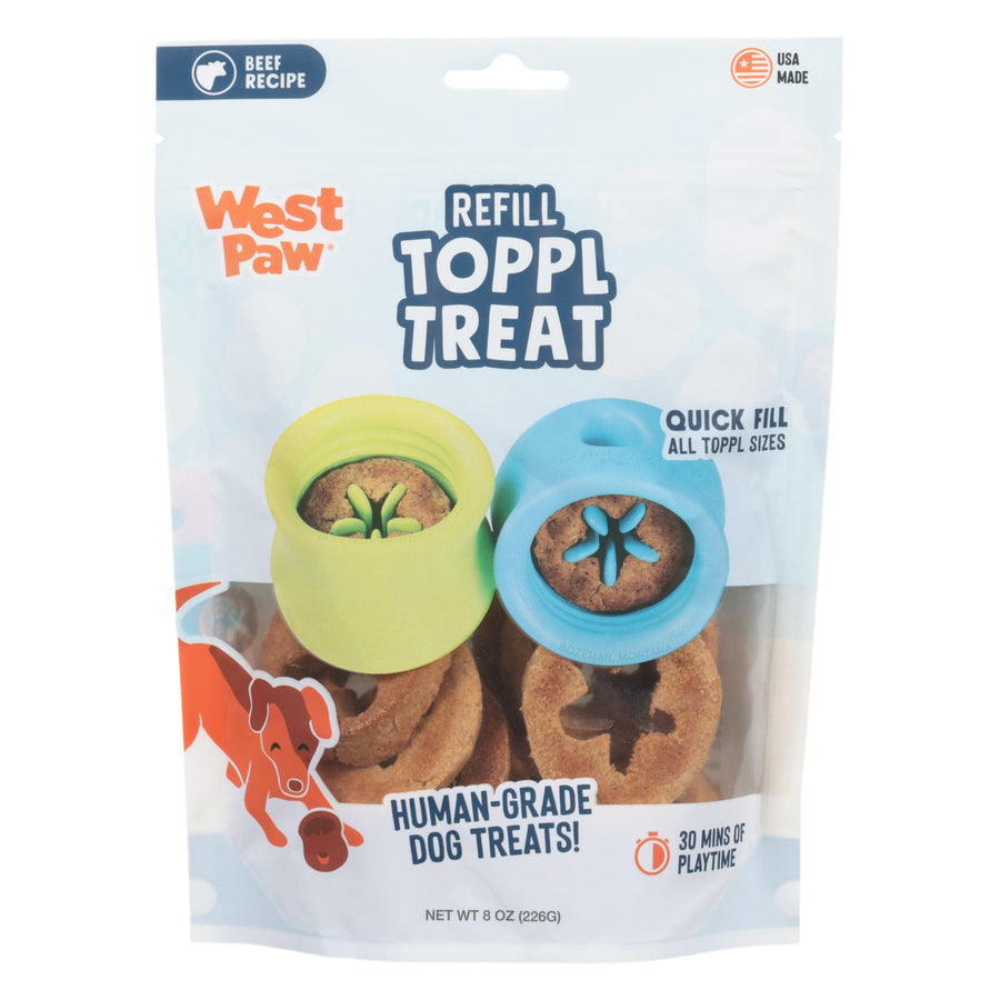 Front of the West Paw Toppl Fill and Fit Treat package