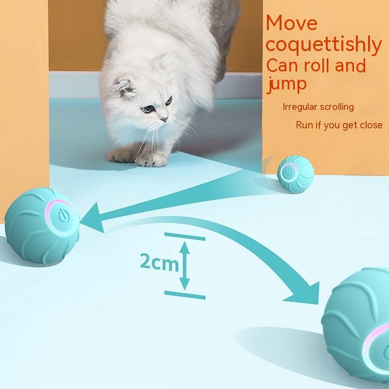 Crimson Medea smart cat toy rolling ball for pets, designed for interactive play and entertainment for cats.