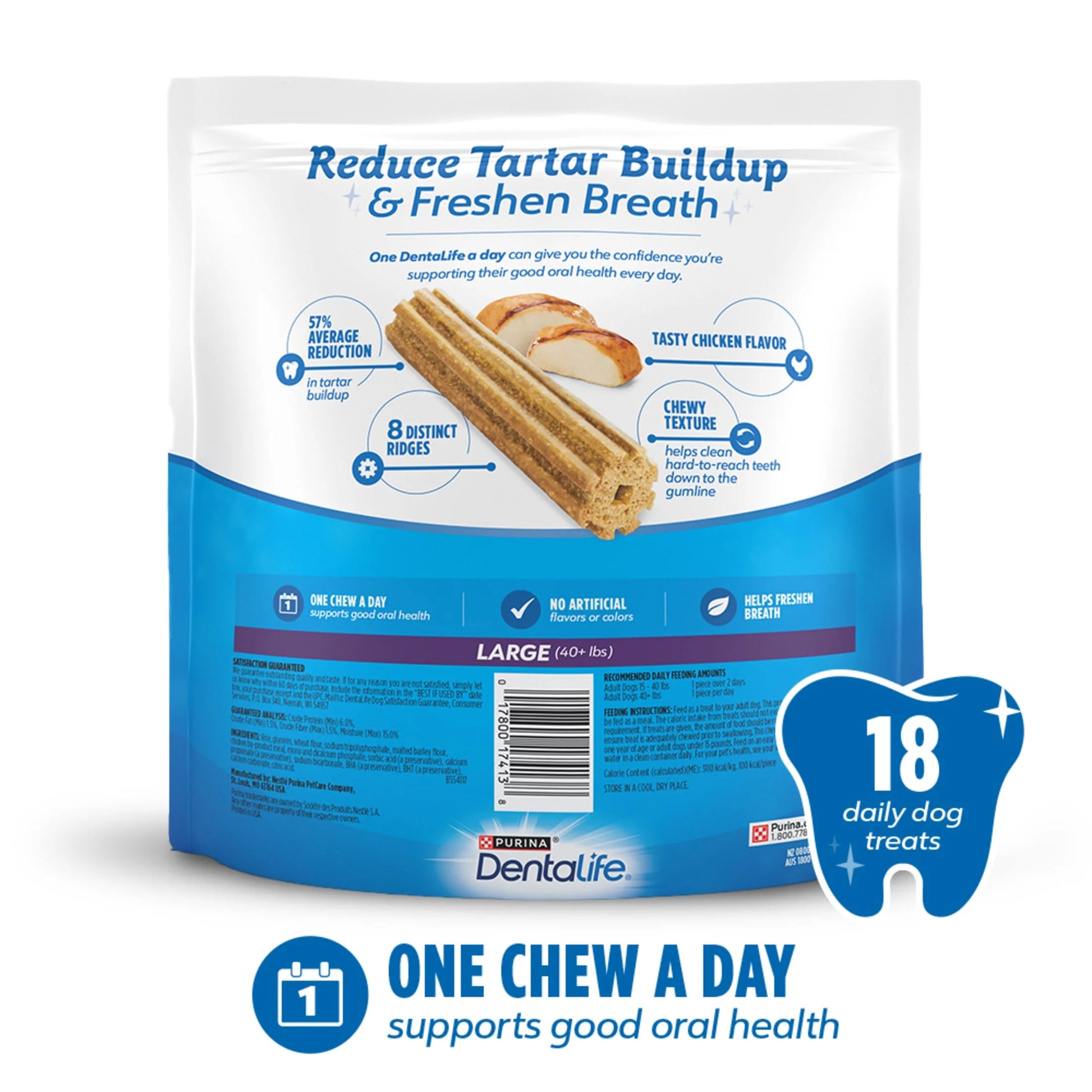Purina Dental Chews: Daily Oral Care, Chicken Flavor