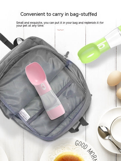 Portable 2-in-1 Dog Water Bottle & Food Container