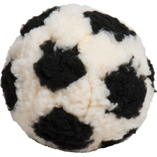 HuggleHounds HuggleFleece soccer ball dog toy with limited World Cup 2026 design, soft fleece material, and durable construction.