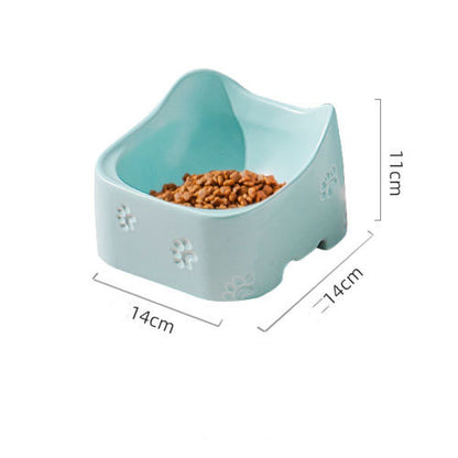 Stylish Ceramic Pet Bowl | 200g Food & 350ml Water Capacity