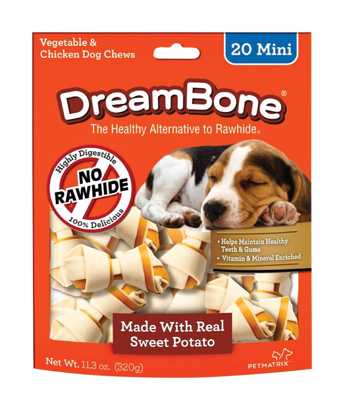 Dreambone Chicken & Sweet Potato Dog Chews, Pack of 24