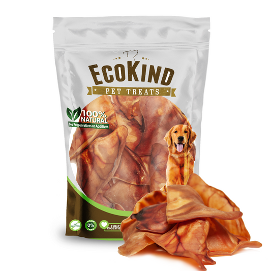 EcoKind All-Natural Pig Ear Dog Treats – Protein-Packed, Slow-Cooked Chews