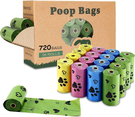 Biodegradable Dog Poop Bags: Eco-Friendly, Extra Thick; Leak-Proof
720 large (13.5”x9”) bags in 4 cute colors. Strong, 100% leak-proof design for all dog sizes. EPI material biodegrades, protecting the environment. Includes dispenser. Multi-use for diapers, trash. 9-month supply. Easy open, travel-friendly. Perfect for stress-free walks with your Biodegradable Dog Poop Bags: 720 Bags Extra Thick Strong Leak Proof Dog Waste Bags for Dogs with 1 Dispenser (4 Mixed Colors Green Blue Yellow Pink)-Scented