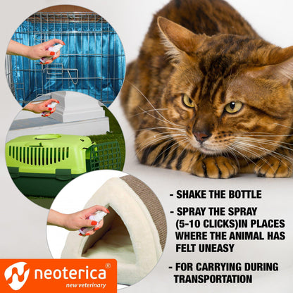 Cat Calming Pheromone Spray: Drug-free anxiety relief for stress, scratching &amp; spraying. Reduces fighting &amp; hiding. Effective for 90% of cats. Works in 7 days. Ideal for travel and vet visits.