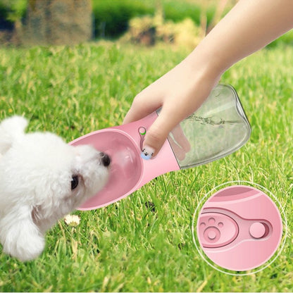 Eco-Friendly 2-in-1 Pet Water Bottle & Bowl for Travel