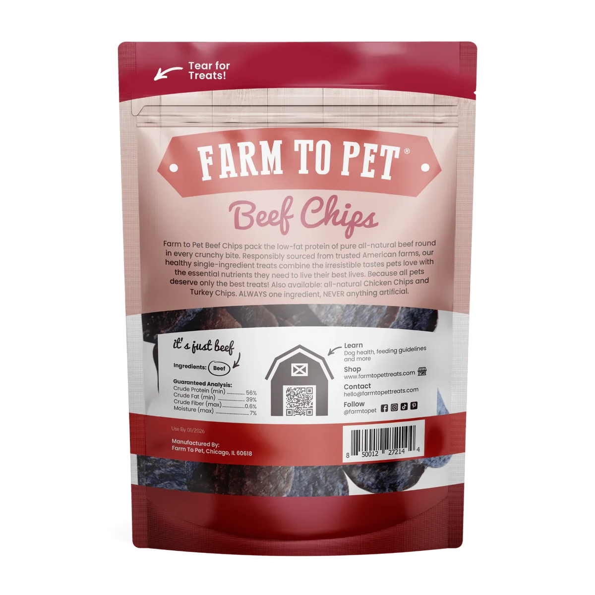 Farm To Pet Beef Chips