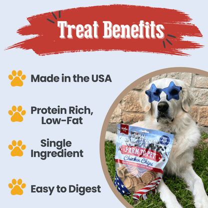 Farm to Pet Americana Chicken Chips 12oz Benefits – Grain-Free, Single Ingredient, USA Made