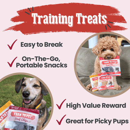 Farm to Pet Single Ingredient Dog Treats Puppy Pack Beef Training Treats