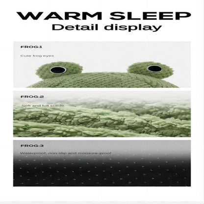 Cozy Frog Haven Pet Bed: Plush, frog-shaped comfort for all pet sizes. Versatile design fits any home space. Unique, snug sleeping environment for furry friends.