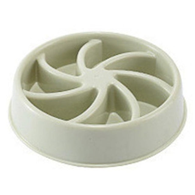 Green Pinwheel Slow Feeder Dog Bowl | Anti-Gulp Puzzle Dish | Eco-Friendly Pet Food Maze
