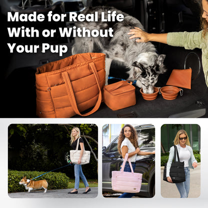 Rubyloo Puffer Dog Travel Bag in gift-ready box – dog mom gift ready to wrap