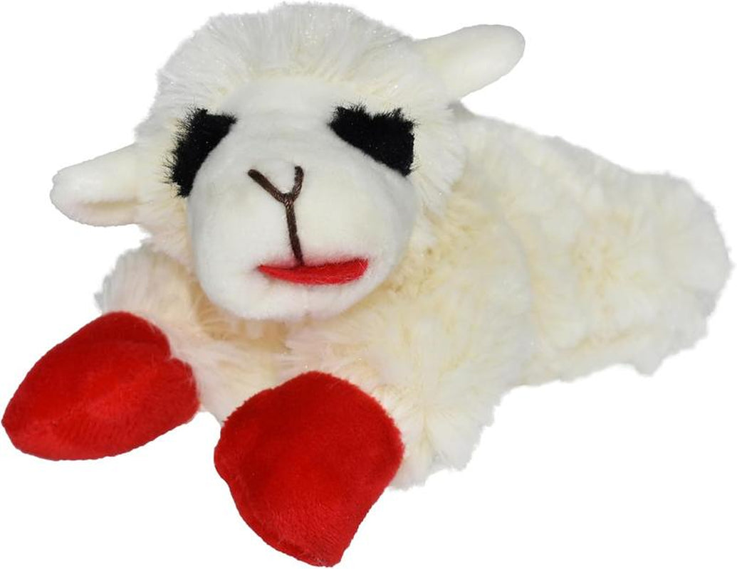 Multipet INTERNATIONAL 843140 Lambchop Plush Squeak Toy Mini for Pets, 6-Inch, White, Small Dog