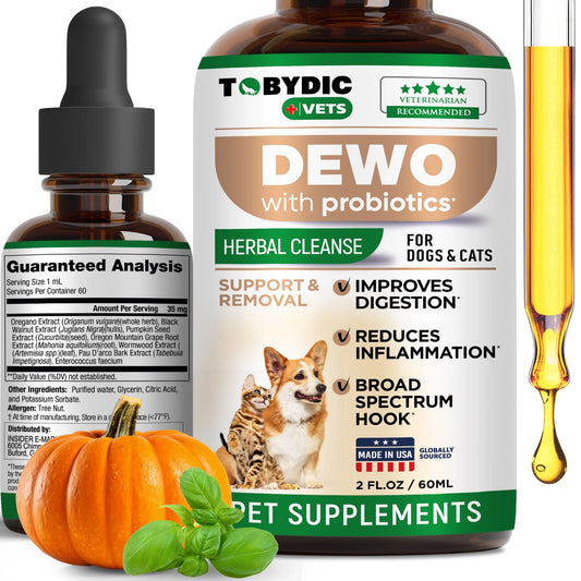 Vet-crafted pet wellness drops: Probiotic blend for digestion & immunity. USA-made, all-natural. Easy to use for dogs & cats of all sizes.
