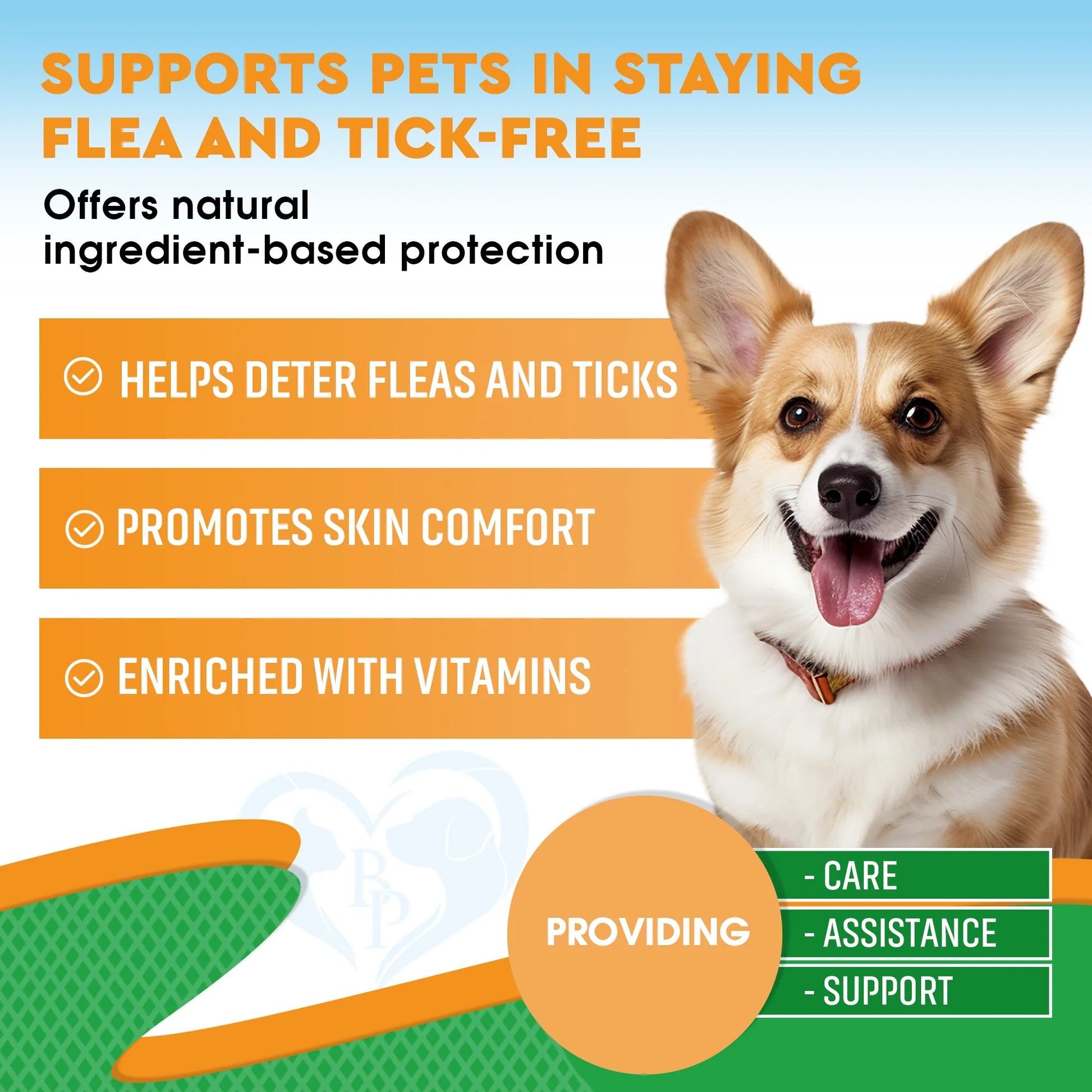 Pet Flea & Tick Multivitamin: Oral Supplement for Dogs & Cats