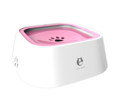 Pink Floating Plate Spill-Proof XL Dog Water Bowl