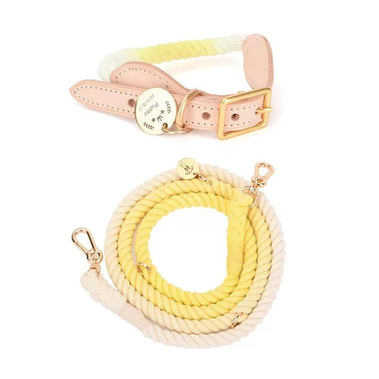 Pink Leather & Lemon Rope Couture Set