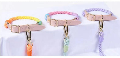 The Luxe Pink Leather & Lemon Rope Couture Set