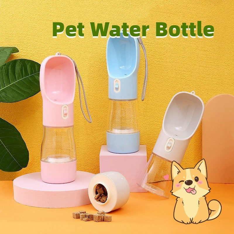 Portable 2-in-1 Dog Water Bottle & Food Container