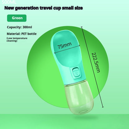 Portable 2-in-1 Dog Water Bottle & Food Container