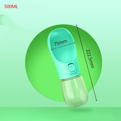 Portable 2-in-1 Dog Water Bottle & Food Container